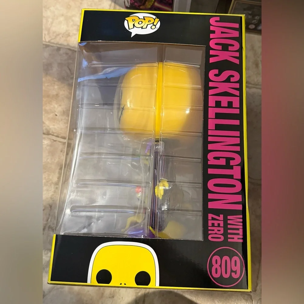 Funko Jumbo Jack Skellington and Zero Blacklight Pop - Picture 2 of 6